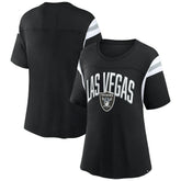 Las Vegas Raiders Women's Earned Stripes T-Shirt - Black discount