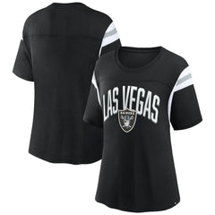 Las Vegas Raiders Women's Earned Stripes T-Shirt - Black discount