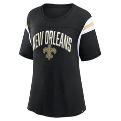 New Orleans Saints Women's Earned Stripes T-Shirt - Black sale