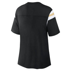New Orleans Saints Women's Earned Stripes T-Shirt - Black sale