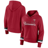 Tampa Bay Buccaneers Women's Over Under Pullover Hoodie - Red for sale