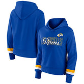 Los Angeles Rams Women's Over Under Pullover Hoodie - Royal cheap