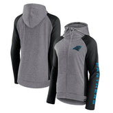 Carolina Panthers Women's Blind Side Lightweight Full-Zip Hoodie - Heather Gray/College Black sale