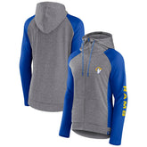 Los Angeles Rams Women's Blind Side Lightweight Full-Zip Hoodie - Heather Gray/College Royal outlet