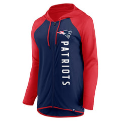 New England Patriots Women's Forever Fan Full-Zip Hoodie - Navy/Red discount