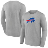 Buffalo Bills Primary Team Logo Long Sleeve T-Shirt - Heather Gray on sale