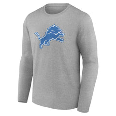 Detroit Lions Primary Team Logo Long Sleeve T-Shirt - Heather Gray for sale