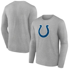 Indianapolis Colts Primary Team Logo Long Sleeve T-Shirt - Heather Gray for sale