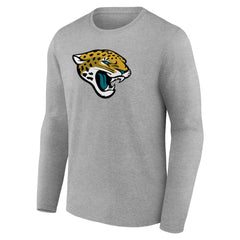 Jacksonville Jaguars Primary Team Logo Long Sleeve T-Shirt - Heather Gray outlet