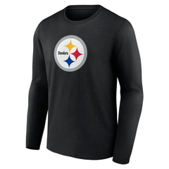 Pittsburgh Steelers Primary Team Logo Long Sleeve T-Shirt - Black on sale