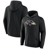 Baltimore Ravens Primary Team Logo Fitted Pullover Hoodie - Black on sale