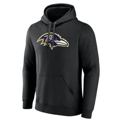 Baltimore Ravens Primary Team Logo Fitted Pullover Hoodie - Black on sale