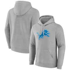 Detroit Lions Primary Team Logo Fitted Pullover Hoodie - Heather Gray for sale