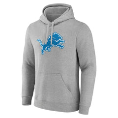 Detroit Lions Primary Team Logo Fitted Pullover Hoodie - Heather Gray for sale