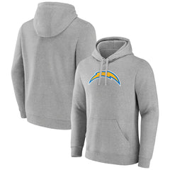Los Angeles Chargers Primary Team Logo Fitted Pullover Hoodie - Heather Gray on sale