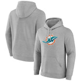 Miami Dolphins Primary Team Logo Fitted Pullover Hoodie - Heather Gray for sale