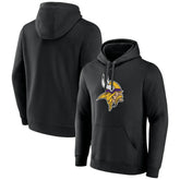 Minnesota Vikings Primary Team Logo Fitted Pullover Hoodie - Black for sale