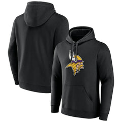Minnesota Vikings Primary Team Logo Fitted Pullover Hoodie - Black for sale