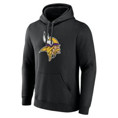 Minnesota Vikings Primary Team Logo Fitted Pullover Hoodie - Black for sale