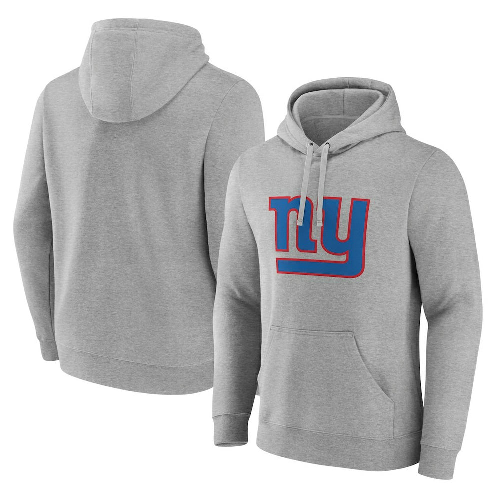 New York Giants Primary Team Logo Fitted Pullover Hoodie - Heather Gray on sale