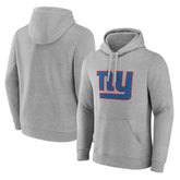New York Giants Primary Team Logo Fitted Pullover Hoodie - Heather Gray on sale