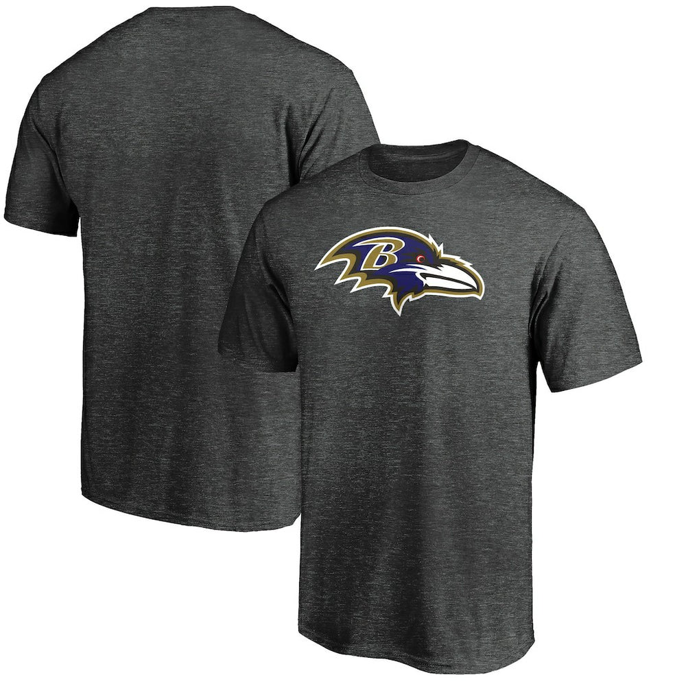 Baltimore Ravens Primary Logo T-Shirt - Heather Charcoal sale