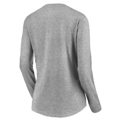 New York Giants Women's Primary Team Logo Long Sleeve V-Neck T-Shirt - Heather Gray cheap