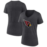 Arizona Cardinals Women's Primary Logo V-Neck T-Shirt - Charcoal discount