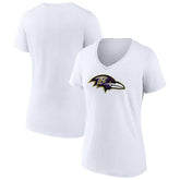 Baltimore Ravens Women's Primary Team Logo V-Neck T-Shirt - White sale