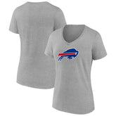 Buffalo Bills Women's Primary Team Logo V-Neck T-Shirt - Heather Gray outlet