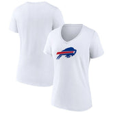 Buffalo Bills Women's Primary Team Logo V-Neck T-Shirt - White sale