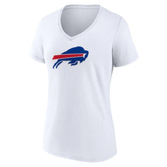 Buffalo Bills Women's Primary Team Logo V-Neck T-Shirt - White sale