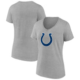 Indianapolis Colts Women's Primary Team Logo V-Neck T-Shirt - Heather Gray on sale