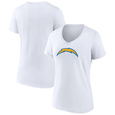 Los Angeles Chargers Women's Primary Team Logo V-Neck T-Shirt - White cheap