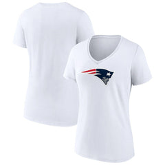 New England Patriots Women's Primary Team Logo V-Neck T-Shirt - White online
