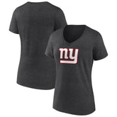 New York Giants Women's Primary Team Logo V-Neck T-Shirt - Charcoal outlet