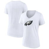 Philadelphia Eagles Women's Primary Team Logo V-Neck T-Shirt - White cheap