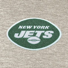 New York Jets Antigua Action Chenille Pullover Hoodie - Oatmeal outlet
