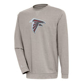 Atlanta Falcons Antigua Reward Chenille Pullover Crewneck Sweatshirt - Oatmeal online