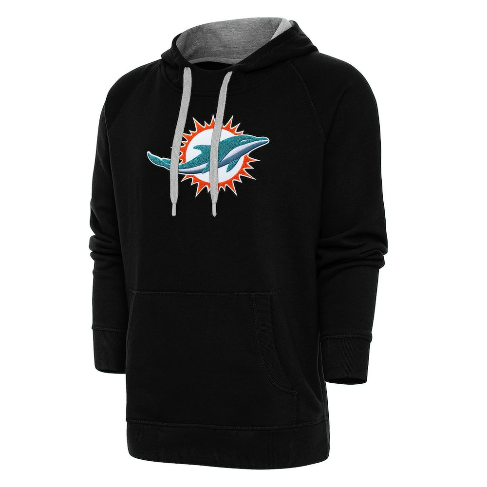 Miami Dolphins Antigua Victory Chenille Pullover Hoodie - Black sale