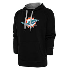 Miami Dolphins Antigua Victory Chenille Pullover Hoodie - Black sale