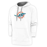Miami Dolphins Antigua Victory Chenille Pullover Hoodie - White outlet