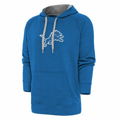 Detroit Lions Antigua Victory Chenille Pullover Hoodie - Blue sale