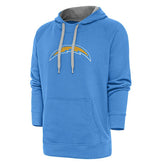 Los Angeles Chargers Antigua Victory Chenille Pullover Hoodie - Powder Blue discount