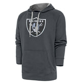 Las Vegas Raiders Antigua Victory Chenille Pullover Hoodie - Charcoal outlet