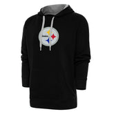 Pittsburgh Steelers Antigua Victory Chenille Pullover Hoodie - Black discount