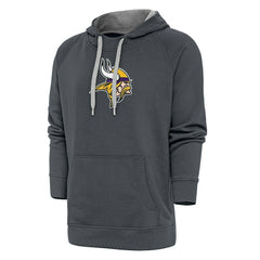 Minnesota Vikings Antigua Victory Chenille Pullover Hoodie - Charcoal cheap