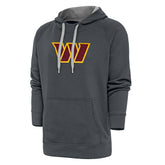 Washington Commanders Antigua Victory Chenille Pullover Hoodie - Charcoal discount