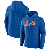 New York Mets Official Wordmark Pullover Hoodie - Royal