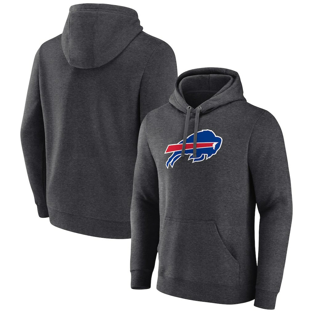 Buffalo Bills Primary Team Logo Fitted Pullover Hoodie - Charcoal discount